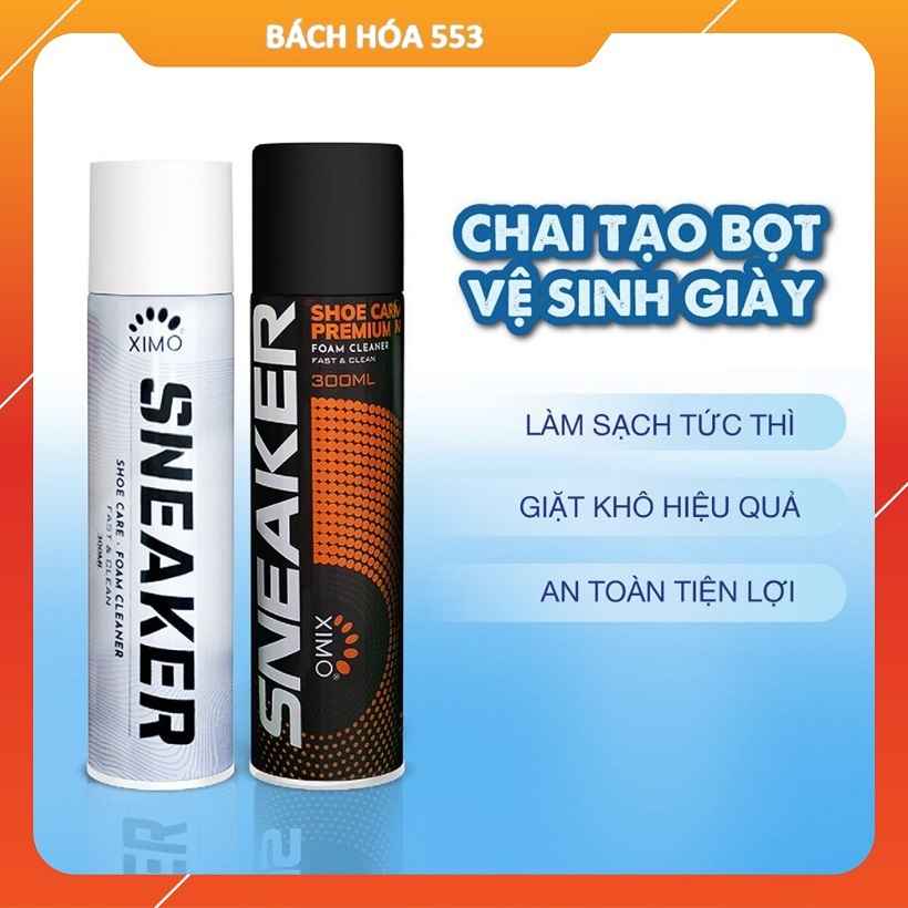 Chai Xịt Bọt Vệ Sinh Giày Sneaker Ximo 300ML