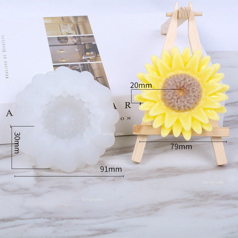 Khuôn silicon khuôn hoa hướng dương 8.5cm mã HD85