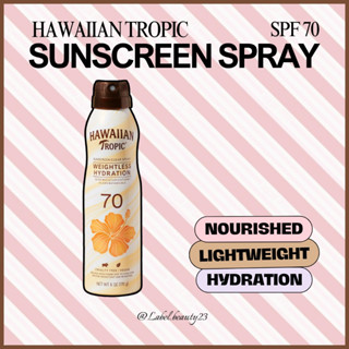 SẴN ✨ Xịt chống nắng Hawaiian Tropic Weightless Hydration Clear Sunscreen Spray SPF 50/70 - Label.beauty ✨