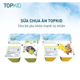 sữa chua ăn Topkid của TH TRUE MILK vị vani/chuối (60g/hũ x4)