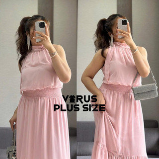 [virusplussize]Đầm laundry midi chất voan bigsize