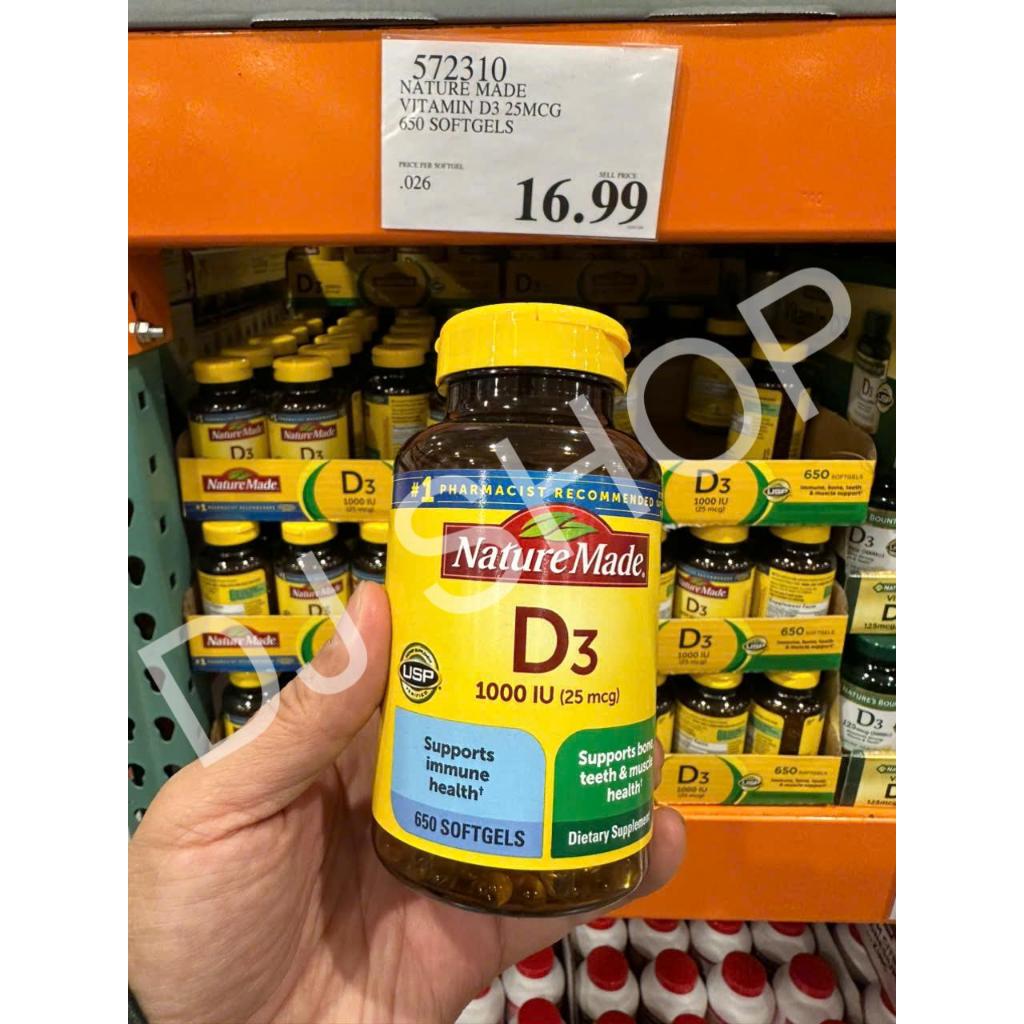 [DJ SHOP] BỔ SUNG VITAMIN D3 NATURE MADE CỦA MỸ