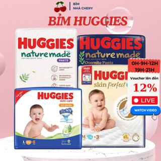  Bỉm tã dán quần Huggies Platinum Nature Made Huggies Skin Perfect Huggies đêm và Huggies Tràm Trà hàng chính hãng cty 