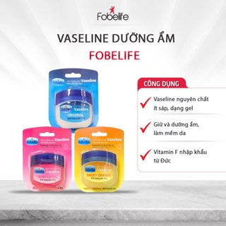 Sáp Dưỡng Môi Vaseline Fobelife Không Màu, Dưỡng Ẩm Giữ Ẩm Giảm Tình Trạng Da Khô Nứt Nẻ N2