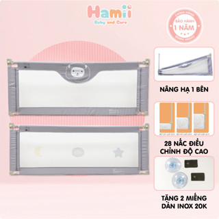 Thanh Chắn Giường Cho Bé UMOO Hình Cừu,Hươu, Gấu Dễ Thương Cao Cấp Nâng Hạ 1 Bên, Dễ Dàng Lắp Đặt
