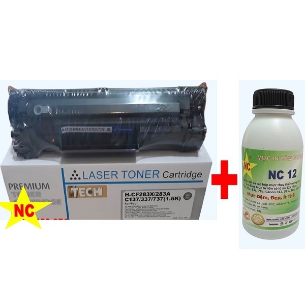 Hộp mực HP 83a tặng mực nạp máy in HP Pro M125, M126, M127, M201, M225, m125a, m127fn, 127fn, m201dw