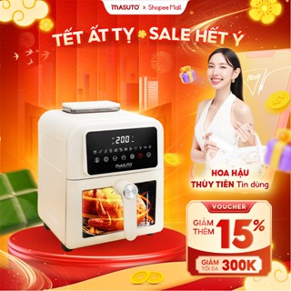 Nồi Chiên Không Dầu Masuto MSKing 6L-1700W 2 Tầng Đốt, Nồi Chiên Hơi Nước Phun Sương Vỏ Thép Cacbon 100%