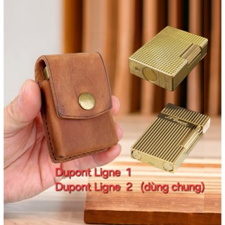 Bao Da Bật Lửa Dupont Ligne 1 và Ligne 2, da bò thật handmade