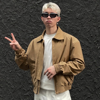 Áo Khoác Kaki Jacket Unisex FABULOUS Form Crop, Tay phồng, Khóa kéo YKK, Vải Kaki dày dặn - 013