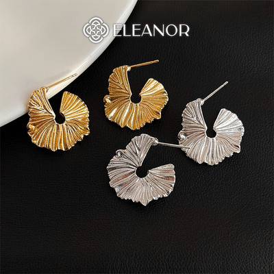 Bông tai nữ chuôi bạc 925 Eleanor Accessories họa tiết uốn lượn phụ kiện trang sức khuyên tai 9138
