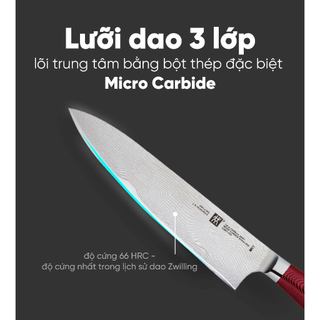 Dao cao cấp Zwilling Damascus Chef Compact Twin Cermax MD67 14cm với 133 lớp thép đặc biệt sản xuất tại Nhật