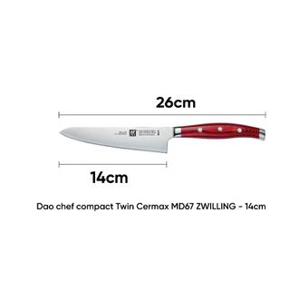 Dao cao cấp Zwilling Damascus Chef Compact Twin Cermax MD67 14cm với 133 lớp thép đặc biệt sản xuất tại Nhật