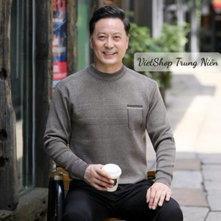 Áo Len Nam Trung Niên Tặng Bố Biếu Ông Chất Co Giãn Dày Dặn Hàng Quảng Châu Cao Cấp