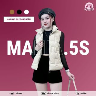 [Voucher 30K] Áo Phao Gile nữ dáng ngắn, Áo Gile nữ croptop chất nhung lì freesize 40-65kg Mã 11