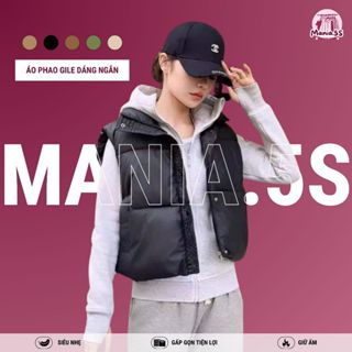 Áo Phao Gile Da dáng ngắn MANIA.5S, Áo khoác phao nữ croptop freesize mã 5