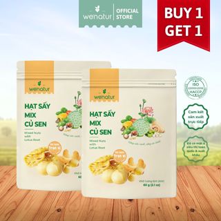 [MUA 1 TẶNG 1] Combo 2 Hạt sấy mix củ sen 60g we'natur (tặng 1 hạt sấy mix 60g)