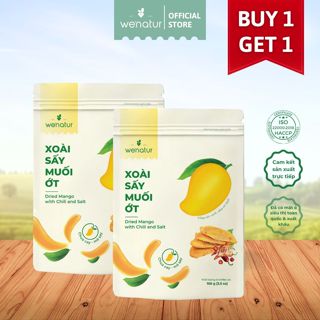 [MUA 1 TẶNG 1] Combo 2 Xoài Sấy Muối Ớt 100g (tặng 1 xoài muối ớt 100g)