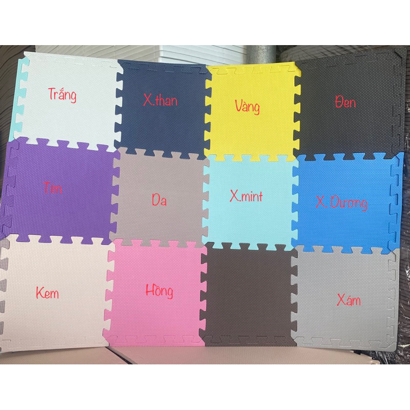 Thảm xốp lót sàn size 30×30x1cm nhiều màu ( được chọn màu)