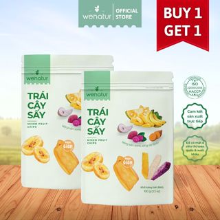 [MUA 1 TẶNG 1] Combo 2 Gói Trái Cây Sấy Giòn We'natur 100g (tặng 1 chuối mè gừng 100g)