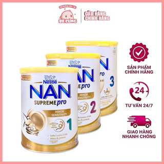  Sữa bột NAN Supreme Pro số 1 2 3  800g -Dinh Dưỡng Đặc Biệt Dành Cho Trẻ Dị Ứng Đạm Bò 