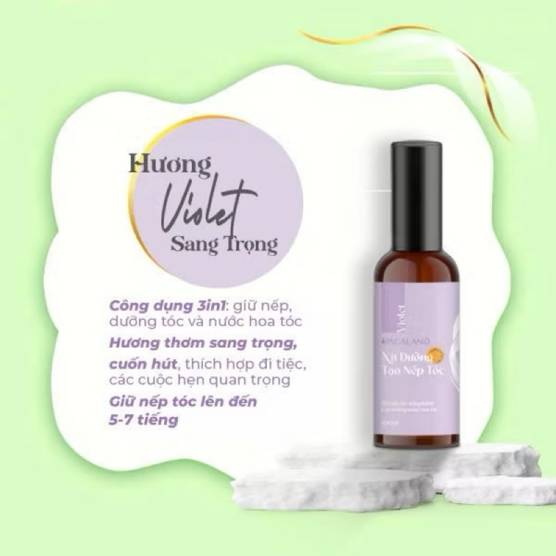 Xịt giữ nếp tạo kiểu và dưỡng tóc 3in1 100ml MACALAND hương nước hoa