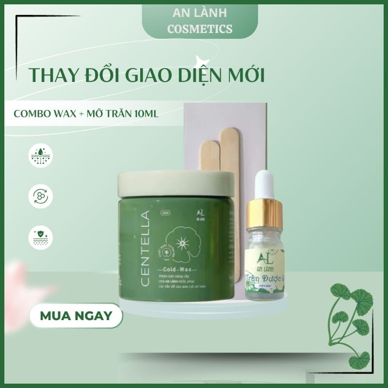 Wax Lông + Mỡ Trăn Triệt Lông An Lành ( Wax+Mỡ trăn 10ml+1Set Giấy và 2Que) ...