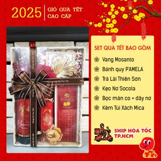 [HOẢ TỐC 2h HCM] Set Hộp Quà Tết 2025 Trúc Báo Bình An Sang Trọng Thích Hợp Để Biếu Tặng Dịp Năm Mới