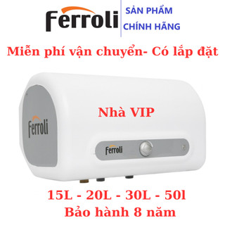 Máy nước nóng gián tiếp ferroli qq me , qq te, verdi ag+ 15l- 20l -30l, chống giật, bảo hành 8 năm