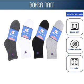  Combo 10 Tất Vớ Nam Nữ Cổ Cao Cham Cotton Êm Ái Dày Dặn Thoáng Khí Chống Hôi Chân Kháng Khuẩn 