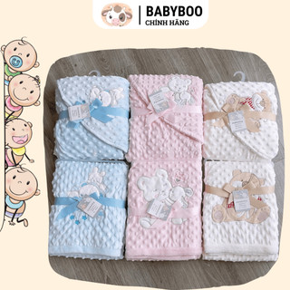 Chăn mền, chăn ủ nhung hạt đậu lông cừu 75-100cm mềm ấm babyboo