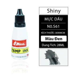 Mực Dấu Shiny Chính Hãng, Đổ Con Dấu Bền Màu, Lâu Phai Rõ Nét Dung Tích 28ml