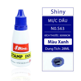 Mực Dấu Shiny Chính Hãng, Đổ Con Dấu Bền Màu, Lâu Phai Rõ Nét Dung Tích 28ml