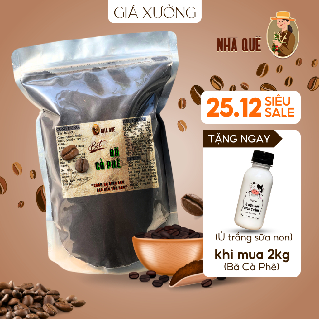 Sỉ 5kg bột bã Cà phê (cafe) nguyên chất handmade