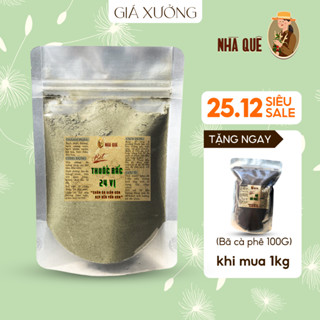 Bột Tắm Trắng Thảo Mộc Thiên Nhiên 24 Vị giúp trắng sáng da hồng hào mịn se khít lỗ chân lông Nhà Quê 500G