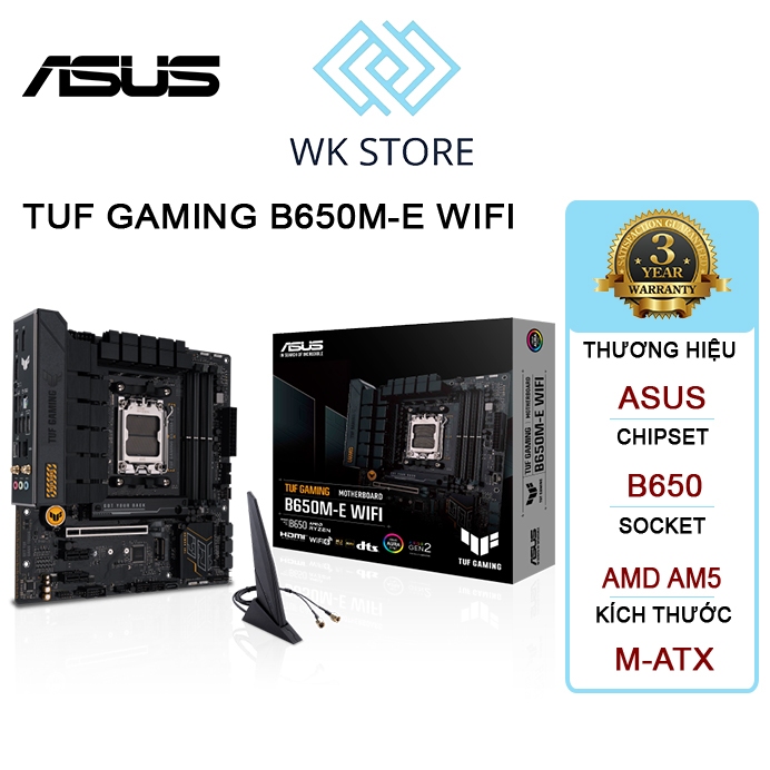 Bo Mạch Chủ Mainboard Asus TUF Gaming B650M-E WIFI | DDR5 | Bảo hành 36 Tháng