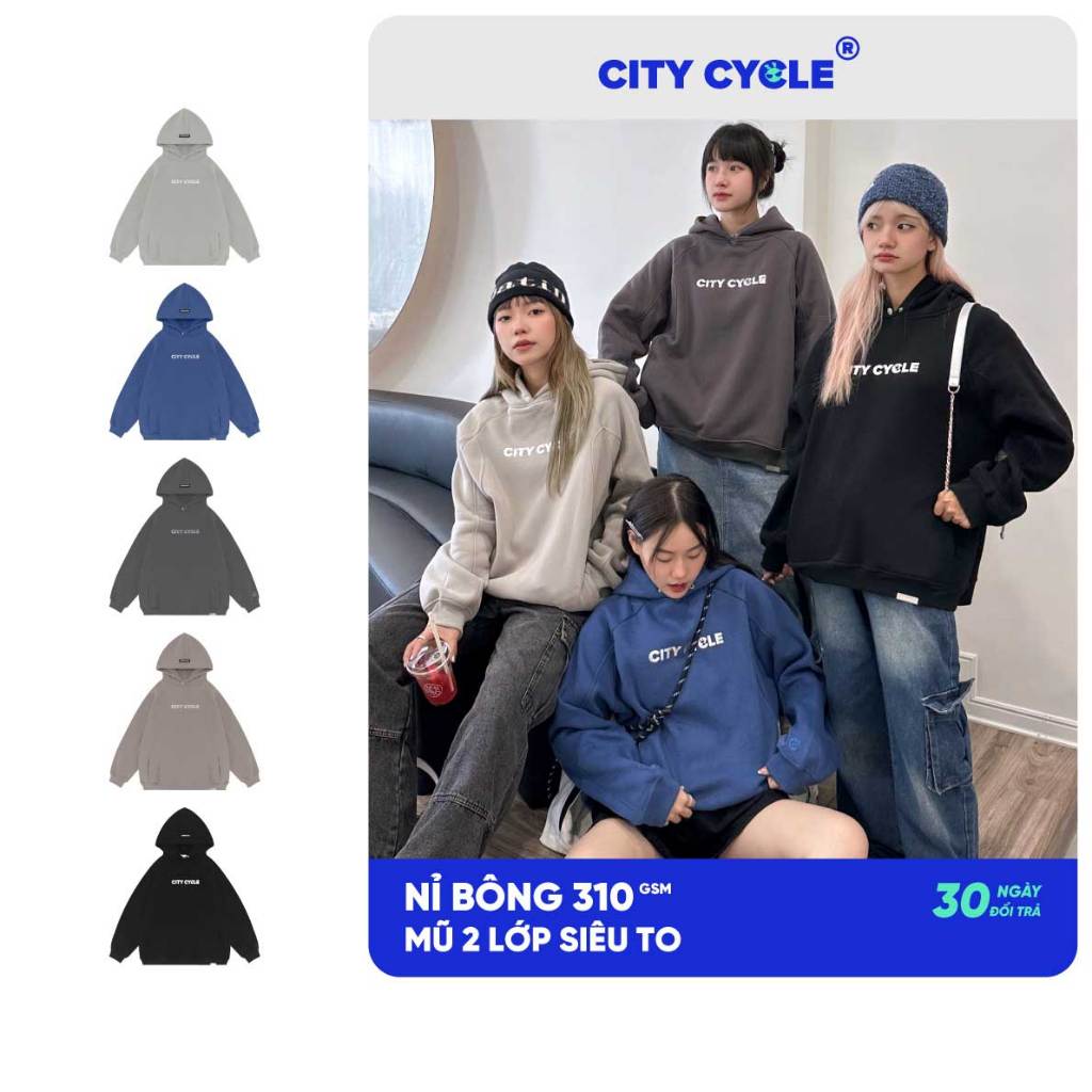 Áo hoodie dày nỉ đôi nam nữ Local Brand Chính Hãng City Cycle Space Ver 1