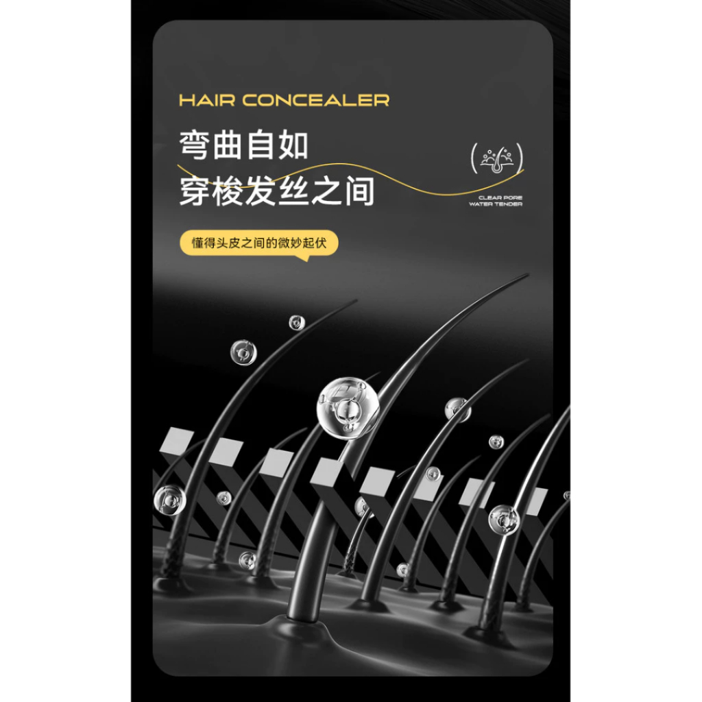 Lược Chải Phủ Bạc CONCEALER - Lược CONCEALER Tiện Lợi Giúp Tóc Đen, Phủ Bạc Nhanh Chóng Mọi Nơi, Cải Thiện Bạc Tóc