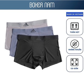Quần Lót Nam Sịp Đùi Boxer Coolmax Lụa Băng Dáng Trunk Khử Mùi Kháng Khuẩn Boxer nam