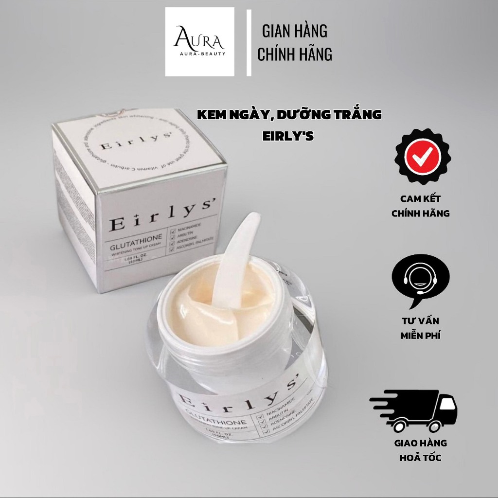 Kem tone up dưỡng trắng giảm nám da Eirlys' Glutathione Whitening Tone Up Cream