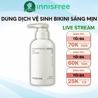 Dung dịch vệ sinh phụ nữ Sạch mịn Sáng khỏe Bikini innisfree CHYSANTHEMUM LADY CLEANSER GENTLE CARE 200mL Hàn Quốc