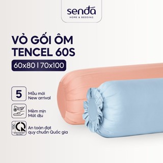 Vỏ gối ôm Sen Đá Home Bedding Lụa Tencel 70x100 35x100 60x80cm cao cấp trơn màu, bao áo gối ôm có dây kéo khóa