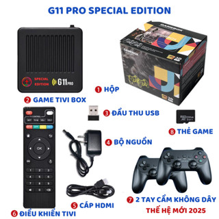 Game Tivi Box G11 PRO Máy chơi game PSP PSX xem truyền hình vào mạng giải trí chip S905X3 siêu nhanh