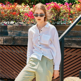 GIORDANO Áo Sơ MI Dài Tay Nữ Linen Shirt 05344201