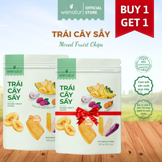 [MUA 1 TẶNG 1] Trái Cây Sấy Thập Cẩm Không Đường We'natur 300g (tặng 1 trái cây sấy 300g)