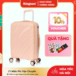 Vali Du Lịch Nhựa PP02 Cao Cấp Kingsun vali Kéo Chống Va Đập Size 20/24/28 khóa hải quan TSA Bảo Hành 5 Năm