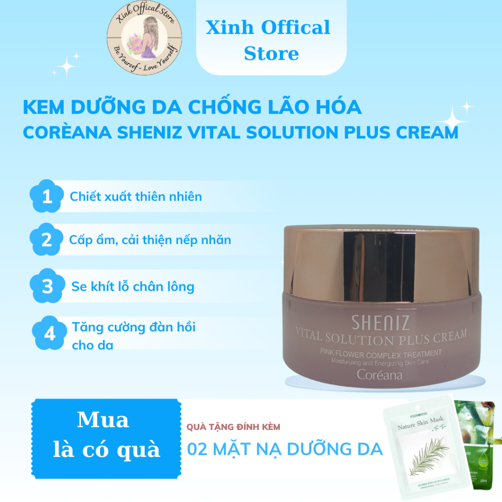 [CHÍNH HÃNG] Kem dưỡng da CHỐNG LÃO HÓA - Coréana Sheniz Vital Solution Plus Cream