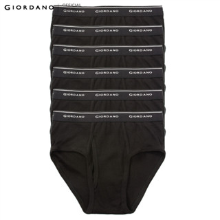 GIORDANO Bộ 6 Quần Lót Nam Dạng Tam Giác Cotton Briefs 01177014