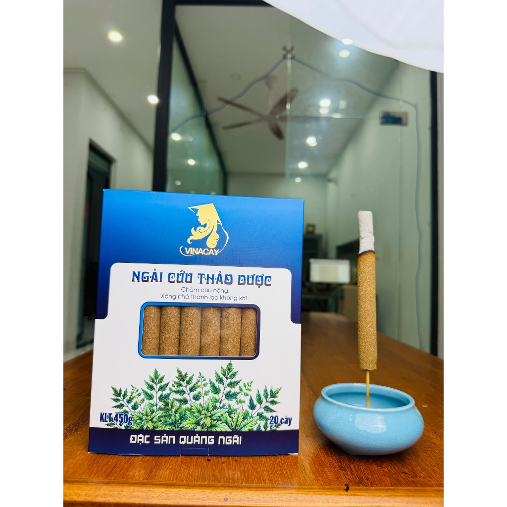 Ngãi Cứu Thảo Dược Hộp 20 Thanh Ngải Cứu Đuổi Muỗi - Xông Phòng- Giảm Stress