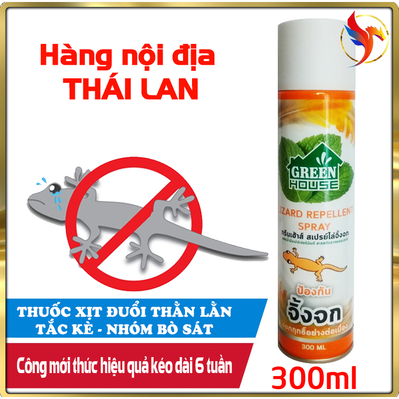 Bình Xịt Đuổi Thằn Lằn (Thạch Sùng), Tắc Kè, Nhóm Bò Sát Và Rắn - Green House Lizard Repellent Spray