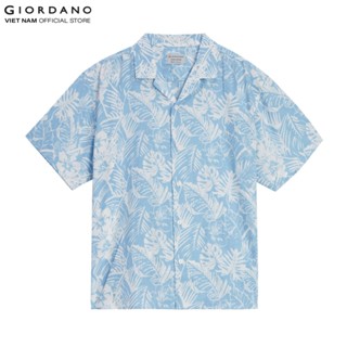 GIORDANO Áo Sơ Mi Ngắn Tay Nam Linen Shirt 01043206